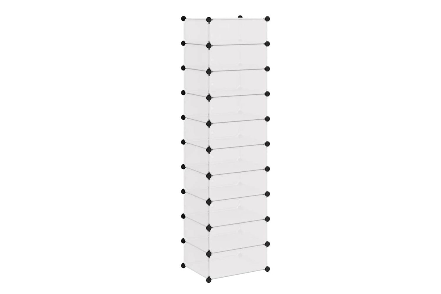 Vidaxl 244919 Interlocking Shoe Organiser With 10 Compartments White-5