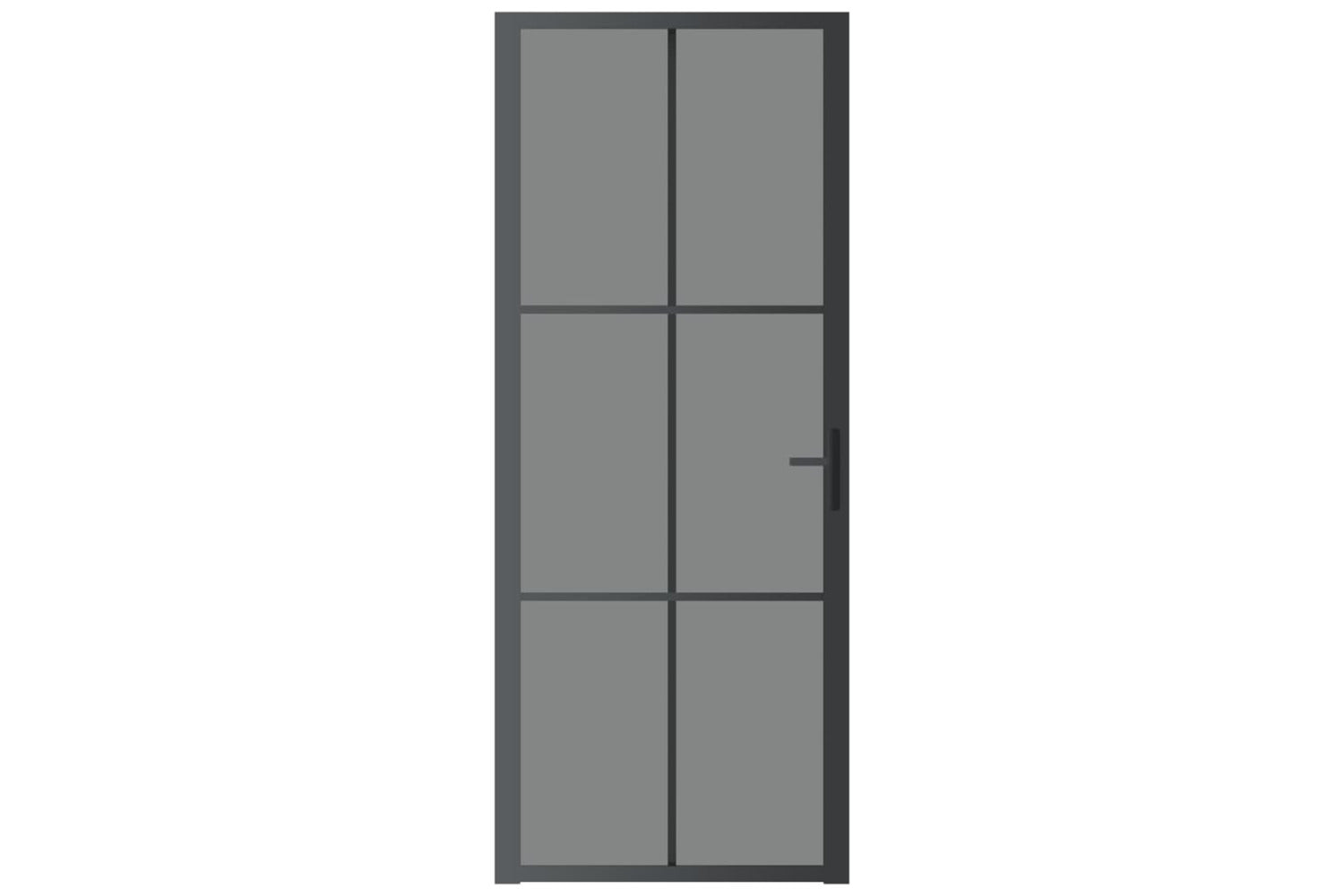 vidaXL 350565 Interior Door 83x201.5cm Black Esg Glass And Aluminium-3