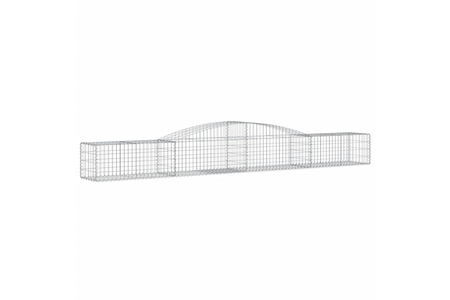 vidaXL 3146960 Arched Gabion Baskets 5 Pcs 400x50x40/60cm Galvanised Iron-2