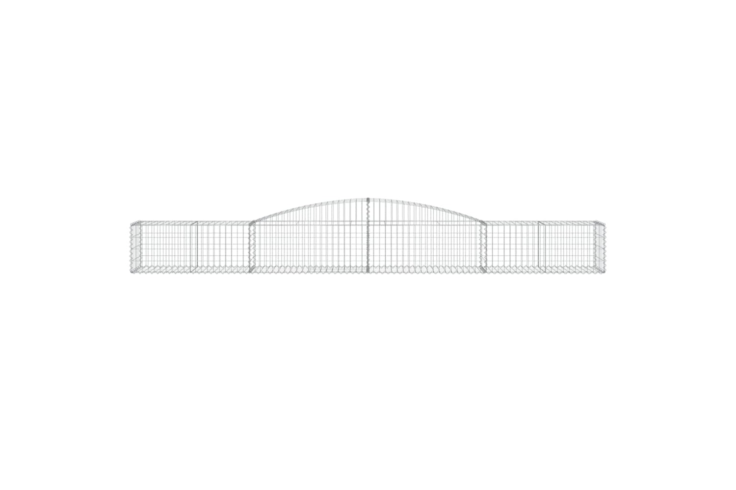 vidaXL 3146960 Arched Gabion Baskets 5 Pcs 400x50x40/60cm Galvanised Iron-3