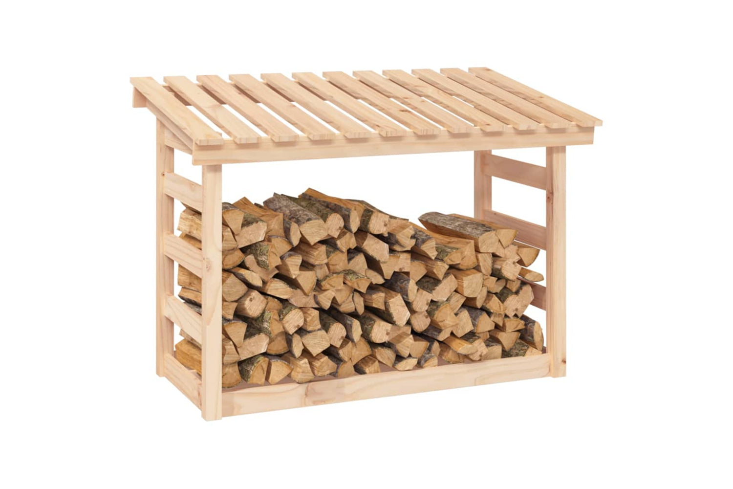 vidaXL 822442 Firewood Rack 108x64.5x78cm Solid Wood Pine-3