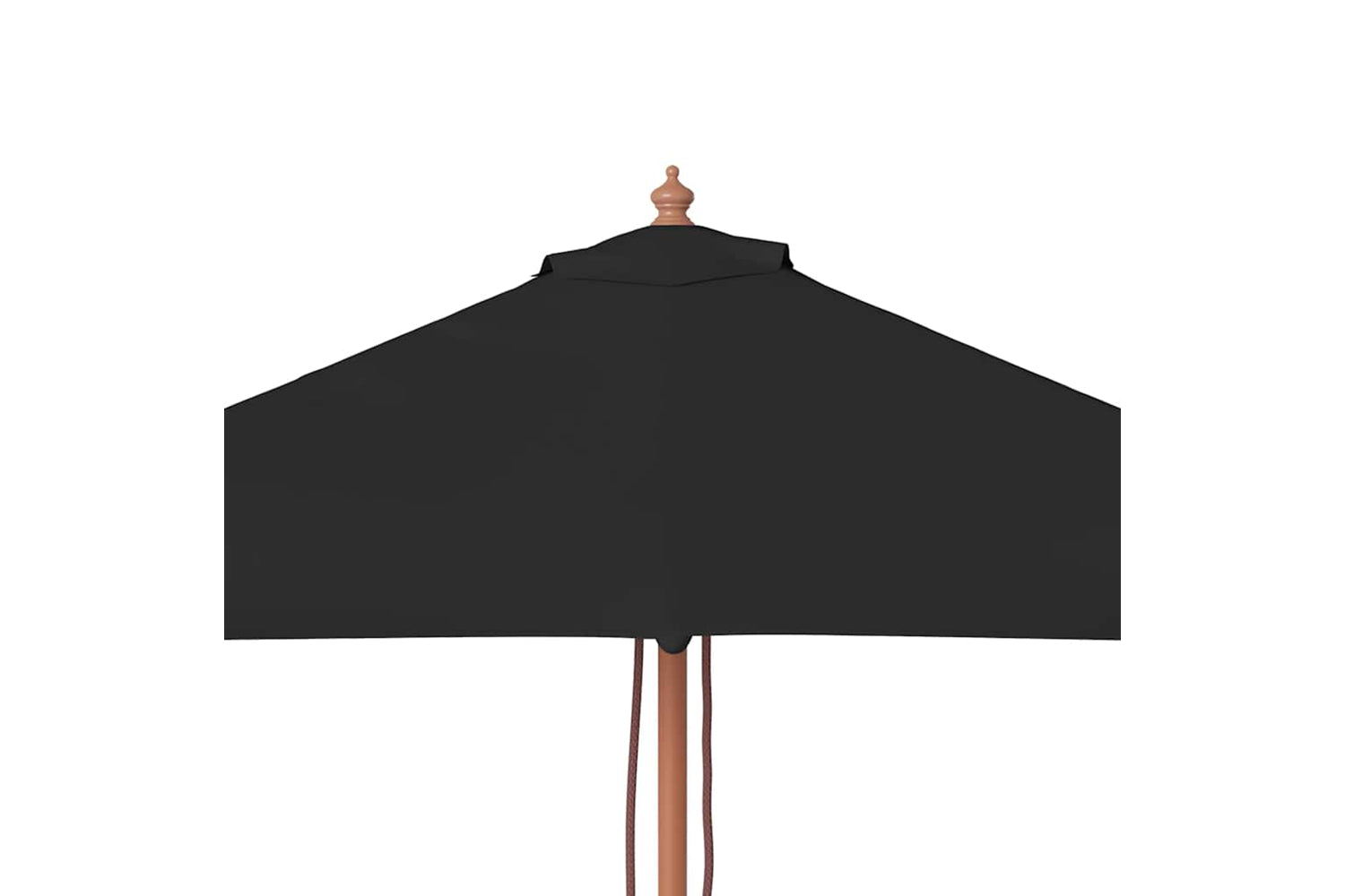 vidaXL 313884 Outdoor Parasol With Wooden Pole Black 150x200cm-6