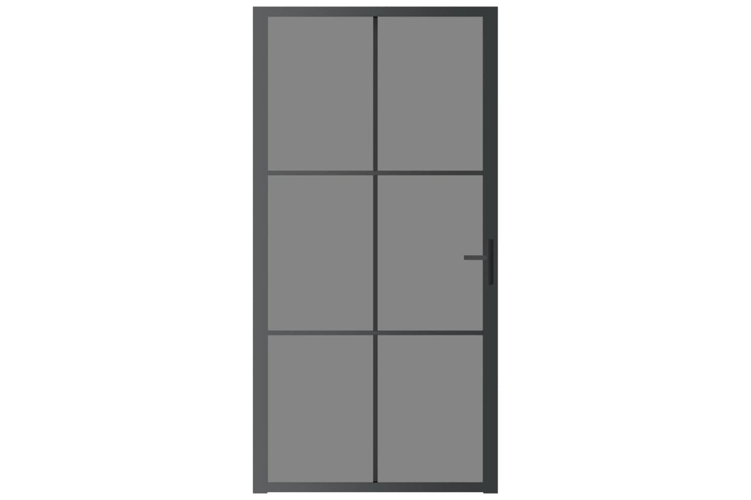 vidaXL 350567 Interior Door 102.5x201.5cm Black Esg Glass And Aluminium-3