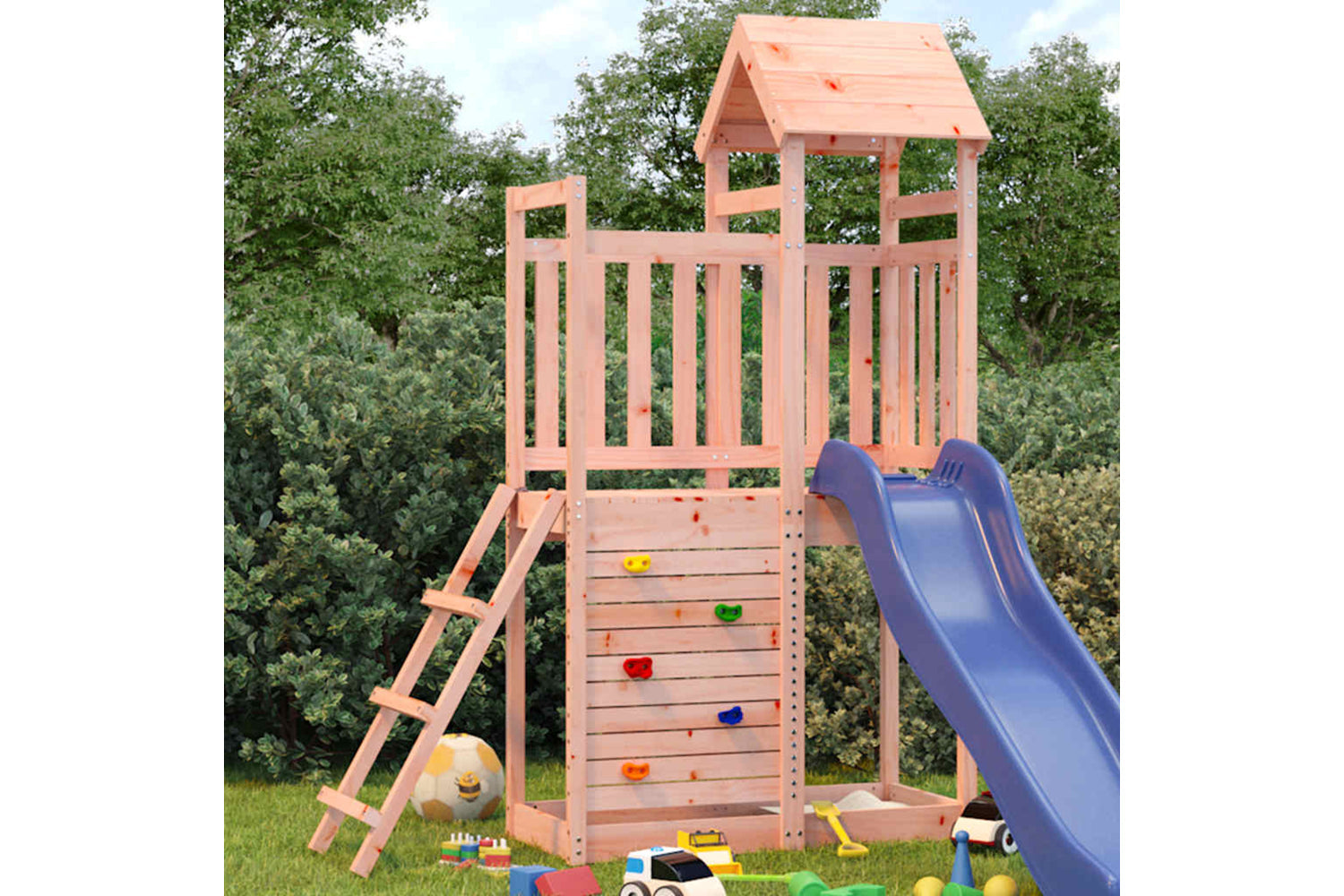 Vidaxl Outdoor Playset 52.5x110.5x214 Cm Solid Wood Douglas-2