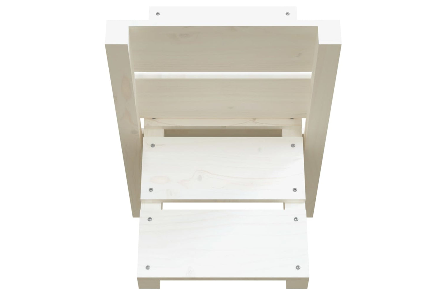 vidaXL 822448 Log Holder White 47x39.5x48cm Solid Wood Pine-5