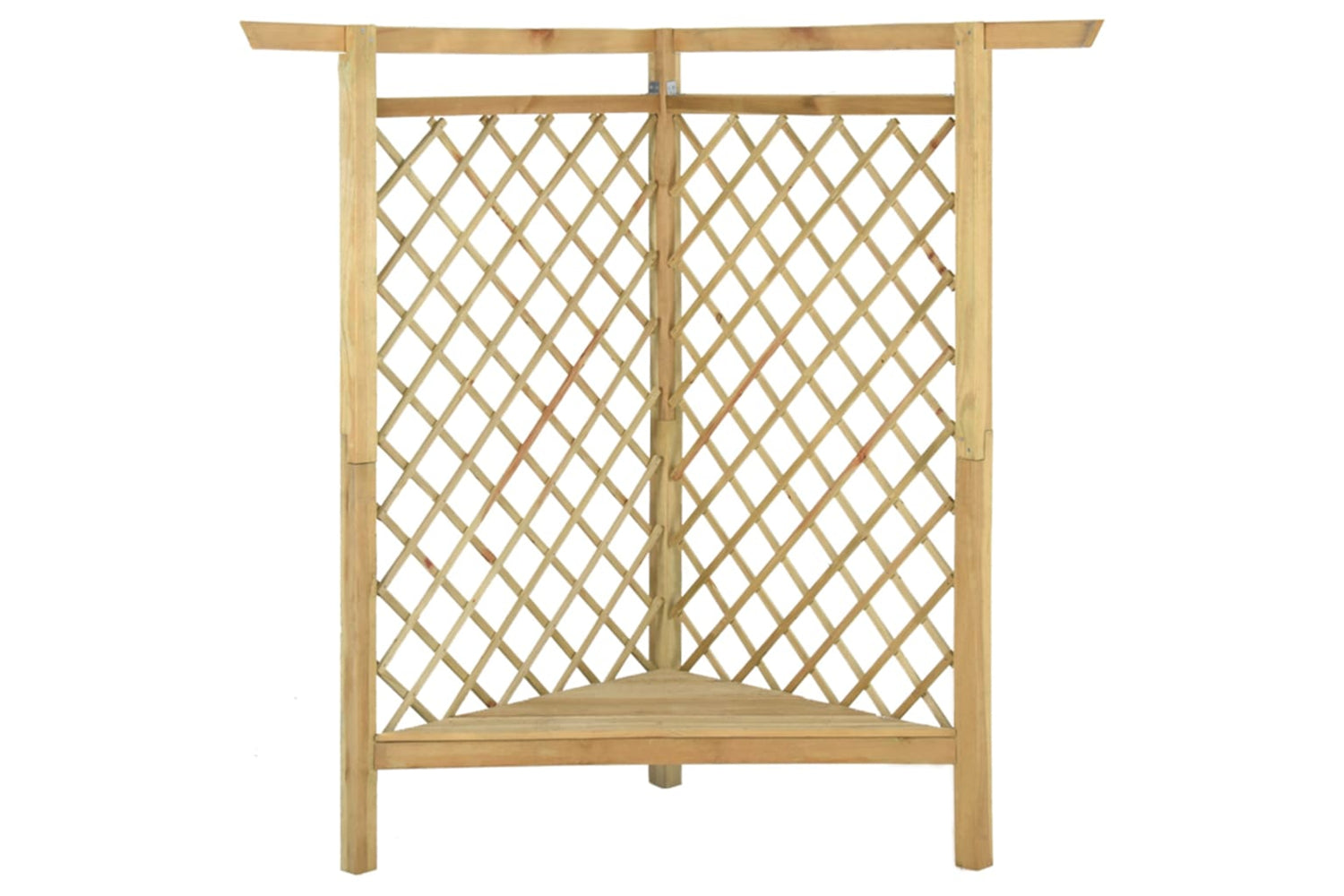 vidaXL 318418 Corner Pergola With Bench 166x81x174cm Impregnated Pinewood-2