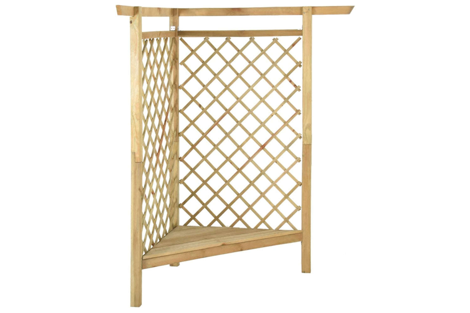 vidaXL 318418 Corner Pergola With Bench 166x81x174cm Impregnated Pinewood