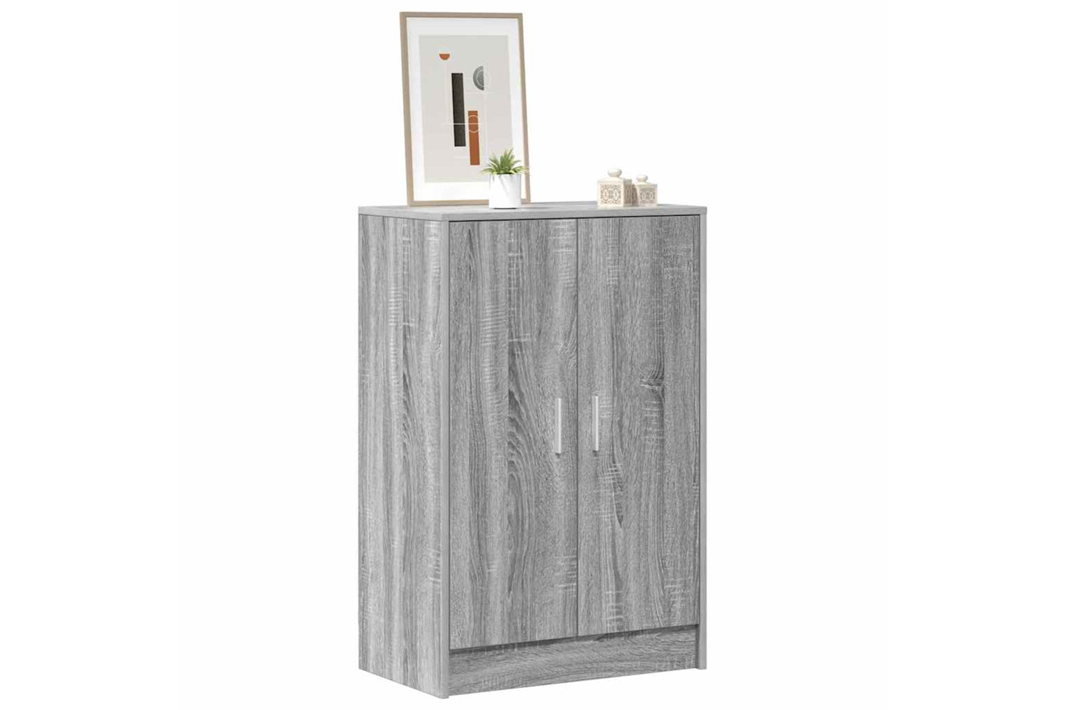vidaXL Shoe Cabinet Grey Sonoma 60x35x92cm Engineered Wood-7