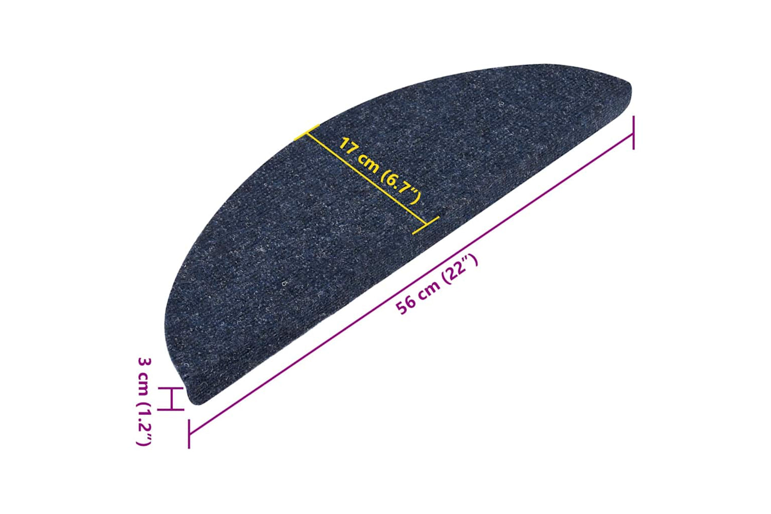 vidaXL 136393 Stair Mats Self-adhesive 15 Pcs 56x17x3cm Blue-8