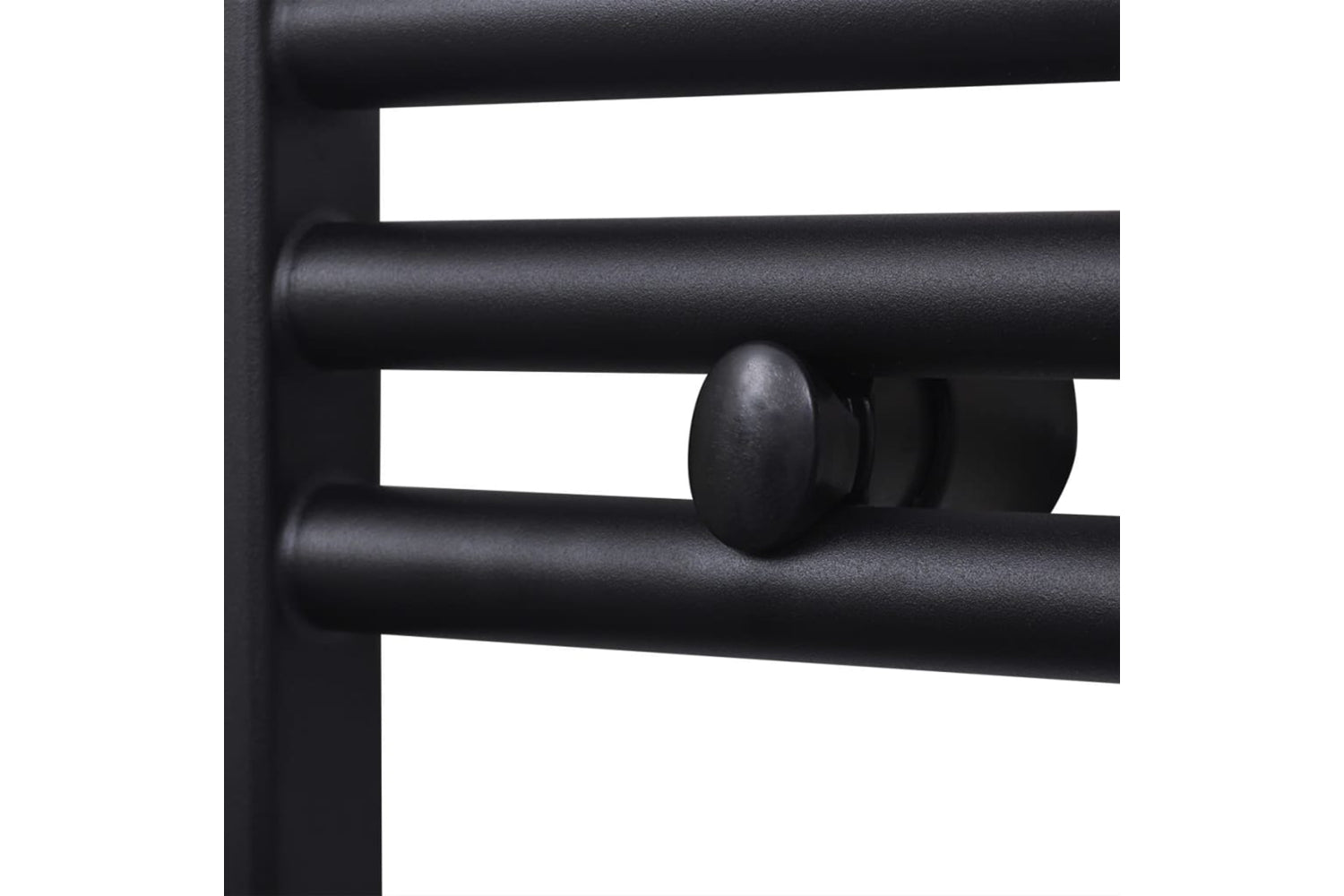 Vidaxl 141905 Black Bathroom Central Heating Towel Rail Radiator Straight 500x764mm-5