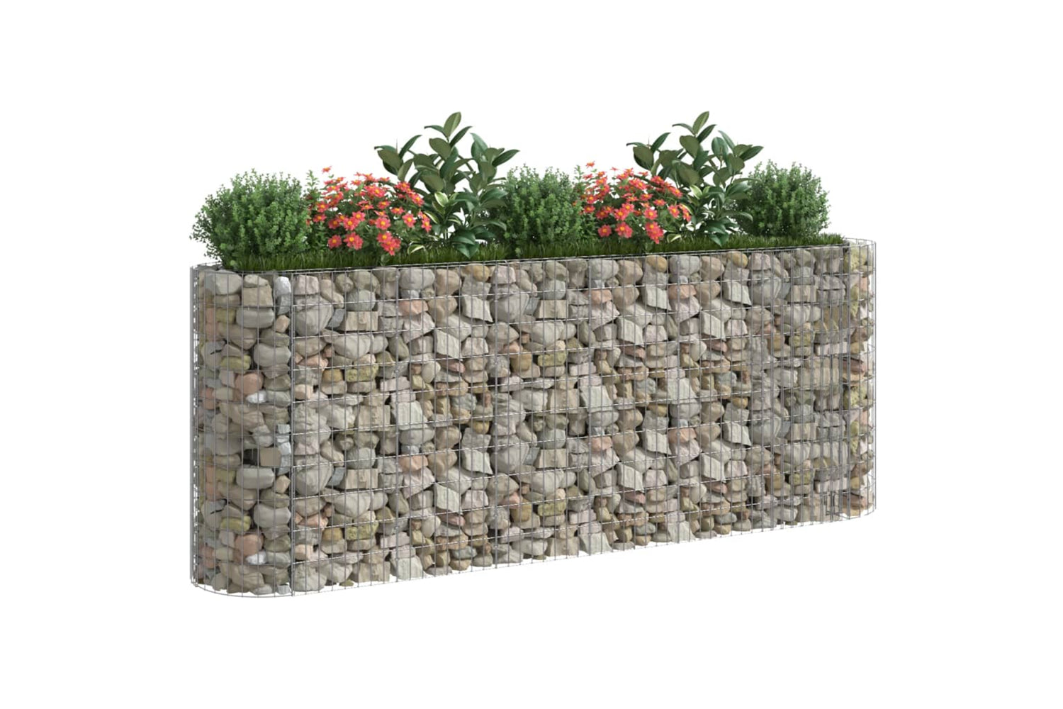 vidaXL 152034 Gabion Raised Bed Galvanised Iron 260x50x100cm-6
