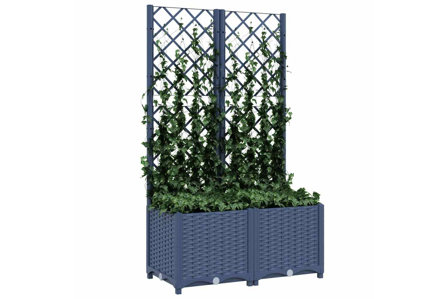 vidaXL Garden Planter With Trellis Dark Grey 80x40x136cm Pp-6