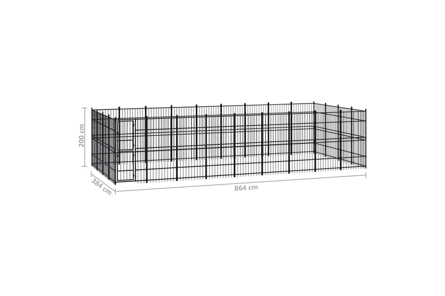 Vidaxl 3097987 Outdoor Dog Kennel Steel 33.18 M2-7