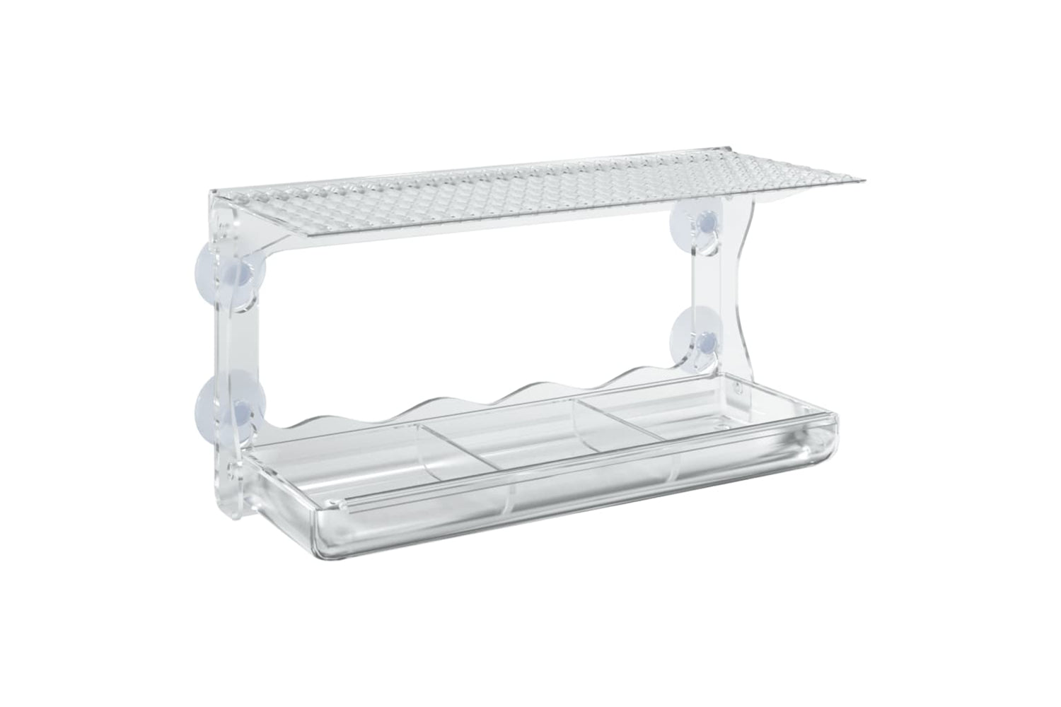 vidaXL 318304 Window Bird Feeders 2 Pcs Acrylic 30x12x15cm-2