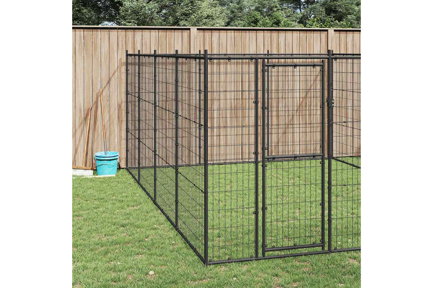 Vidaxl 3082313 Outdoor Dog Kennel Steel 14.52 M2-2