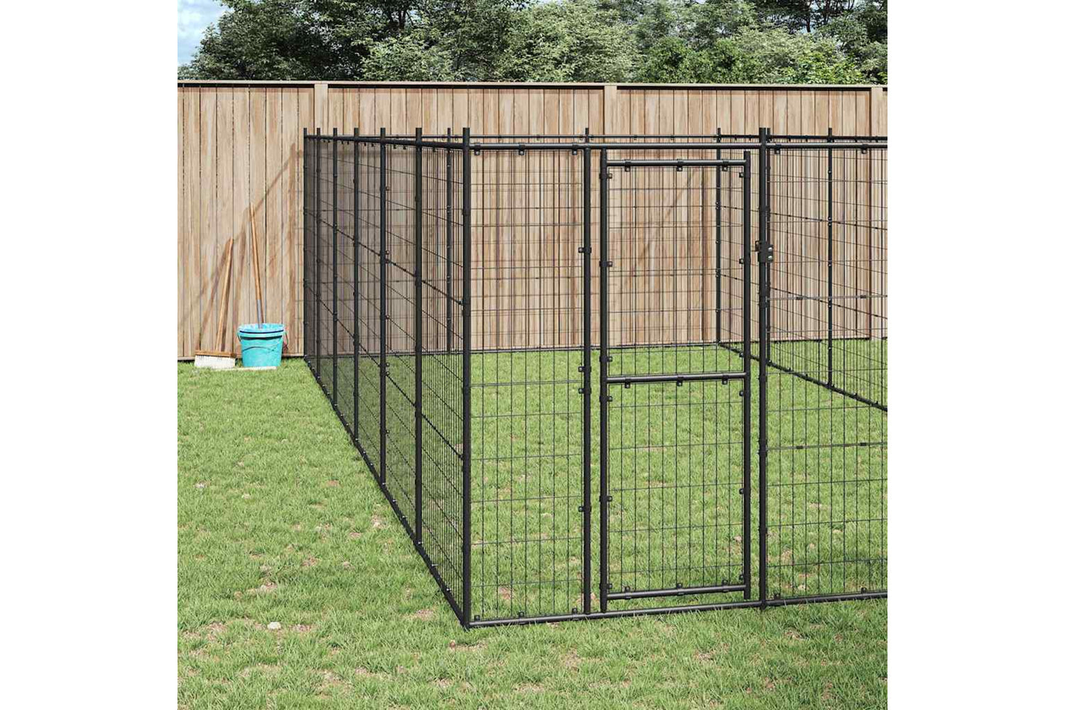 Vidaxl 3082323 Outdoor Dog Kennel Steel 21.78 M2-2