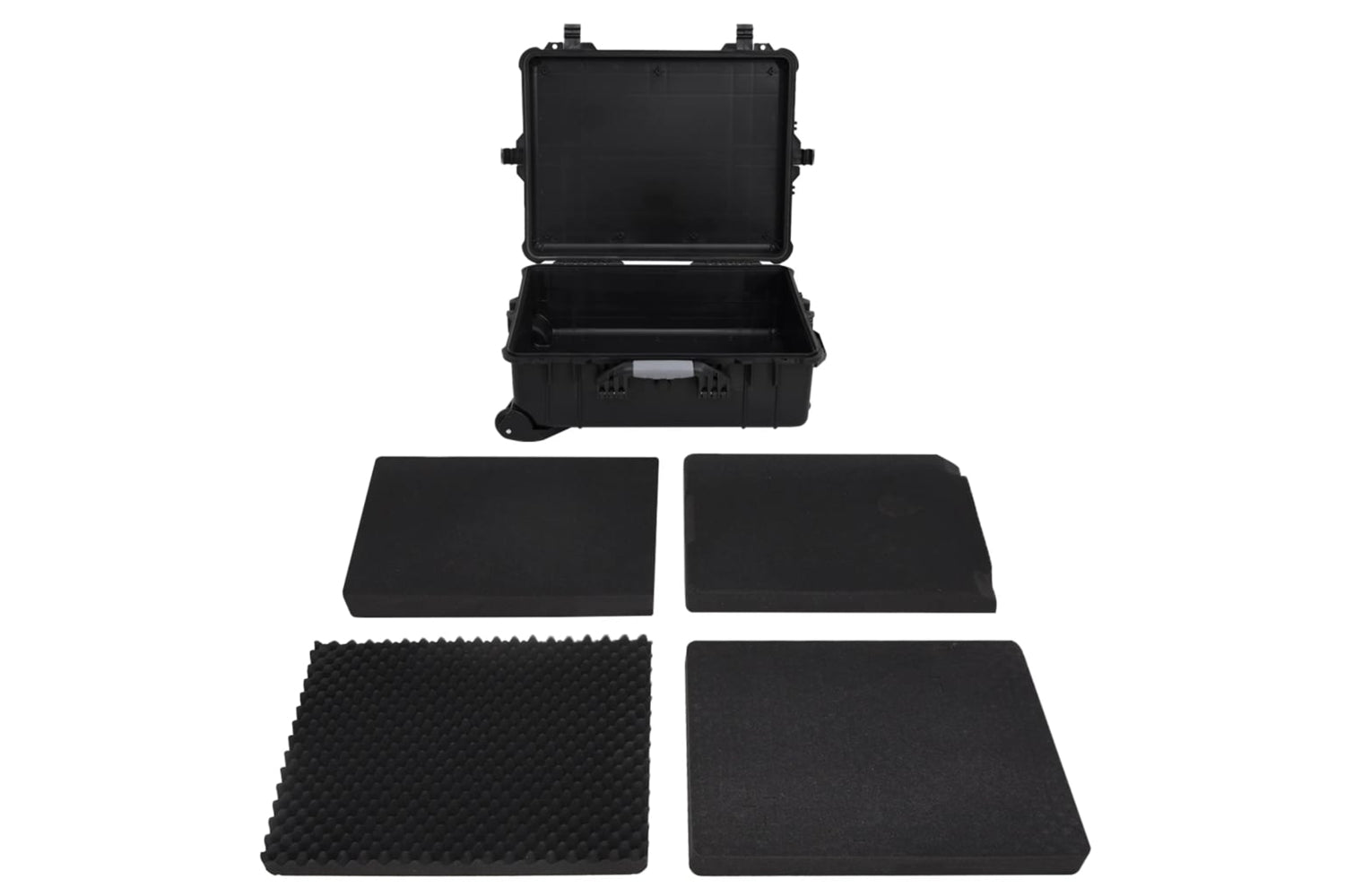 vidaXL 51800 Wheeled Flight Case Black 63x50x23cm Pp-2