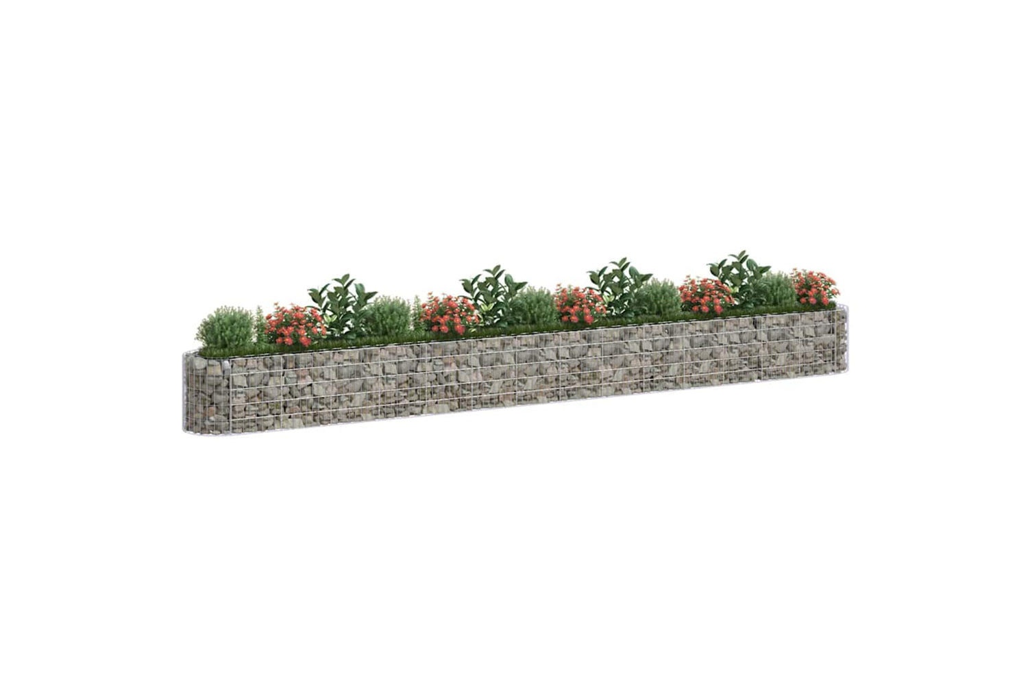 vidaXL 152030 Gabion Raised Bed Galvanised Iron 540x50x50cm-2