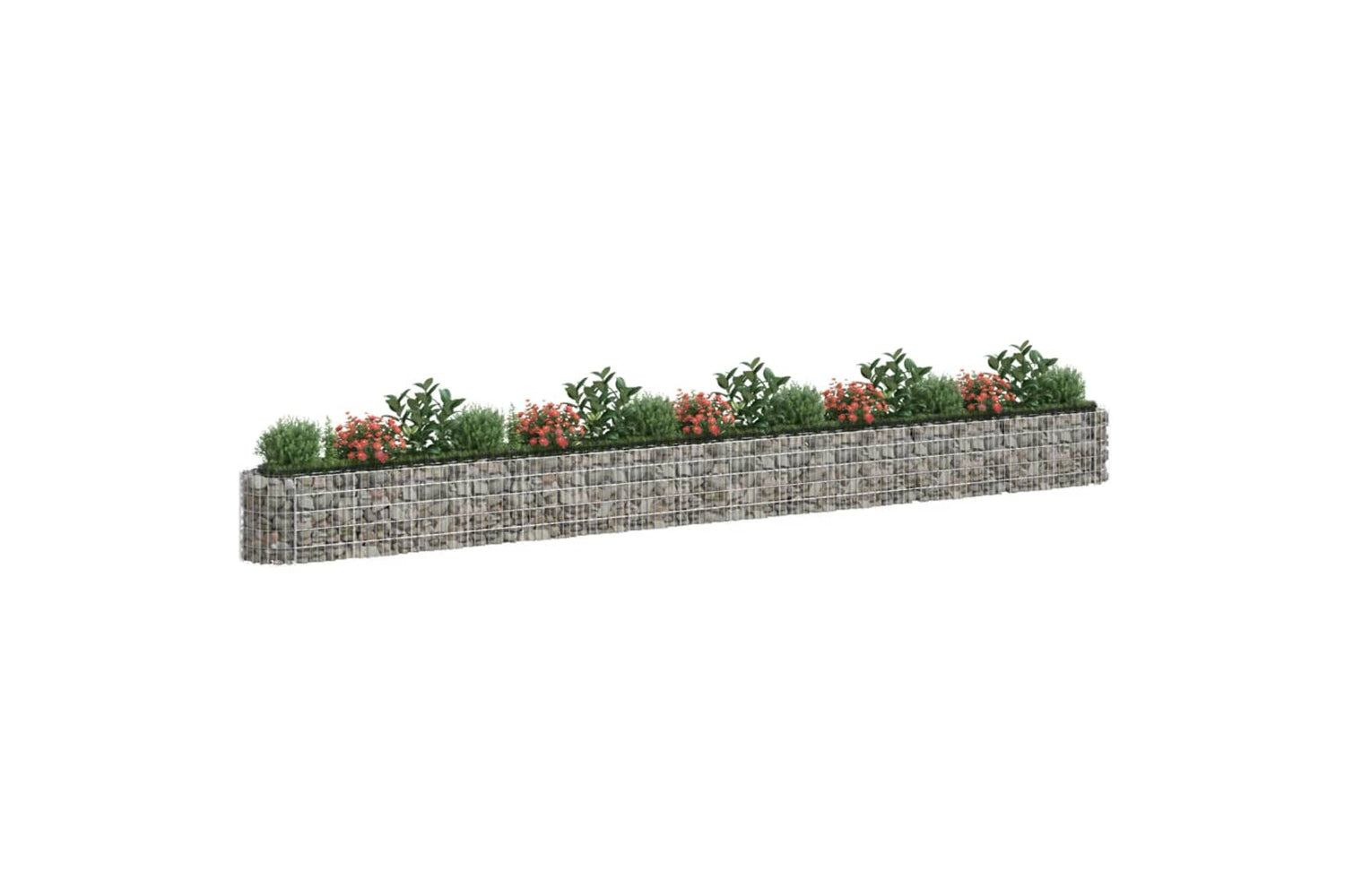 vidaXL 152031 Gabion Raised Bed Galvanised Iron 610x50x50cm-2