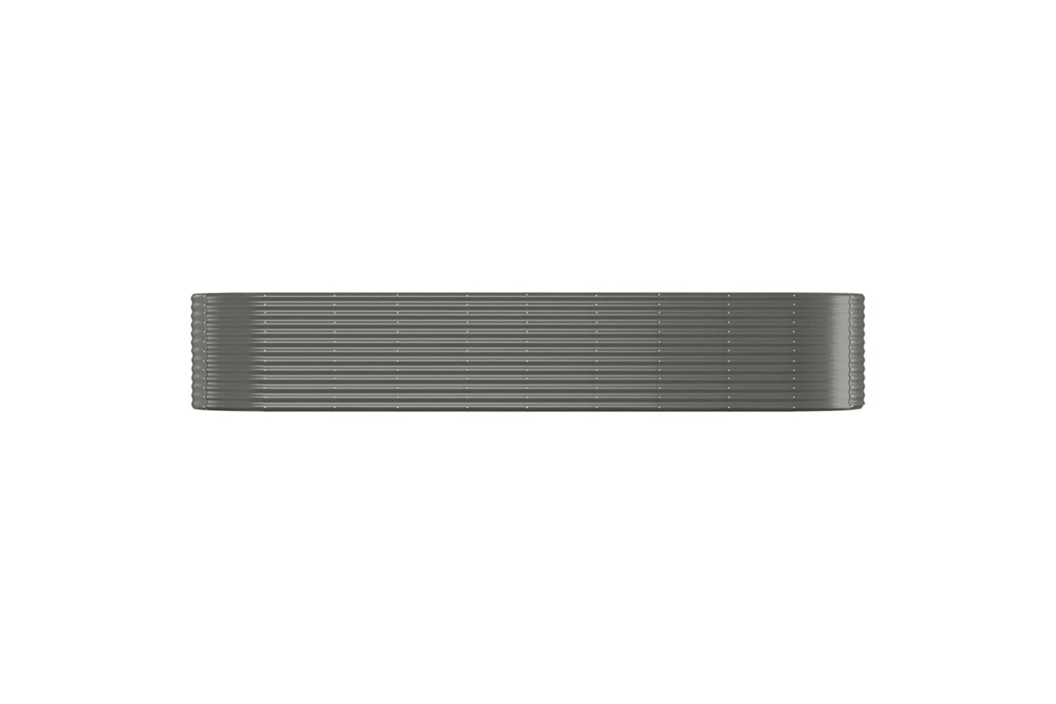 vidaXL 319074 Garden Raised Bed Powder-coated Steel 396x100x68cm Grey-2