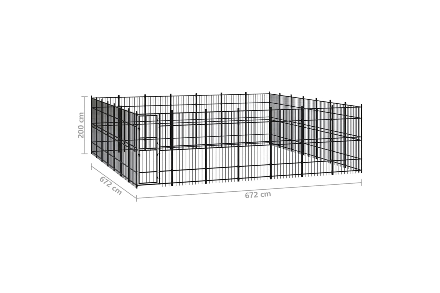 Vidaxl 3098000 Outdoor Dog Kennel Steel 45.16 M2-7