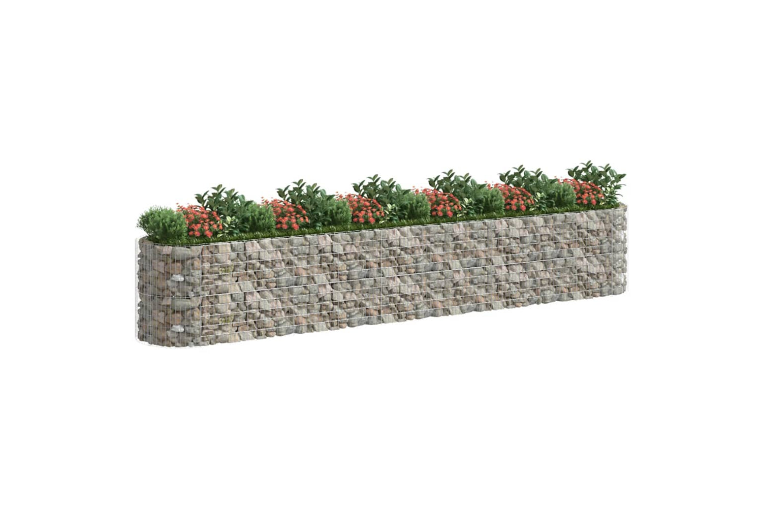 vidaXL 152049 Gabion Raised Bed Galvanised Iron 600x100x100cm-2