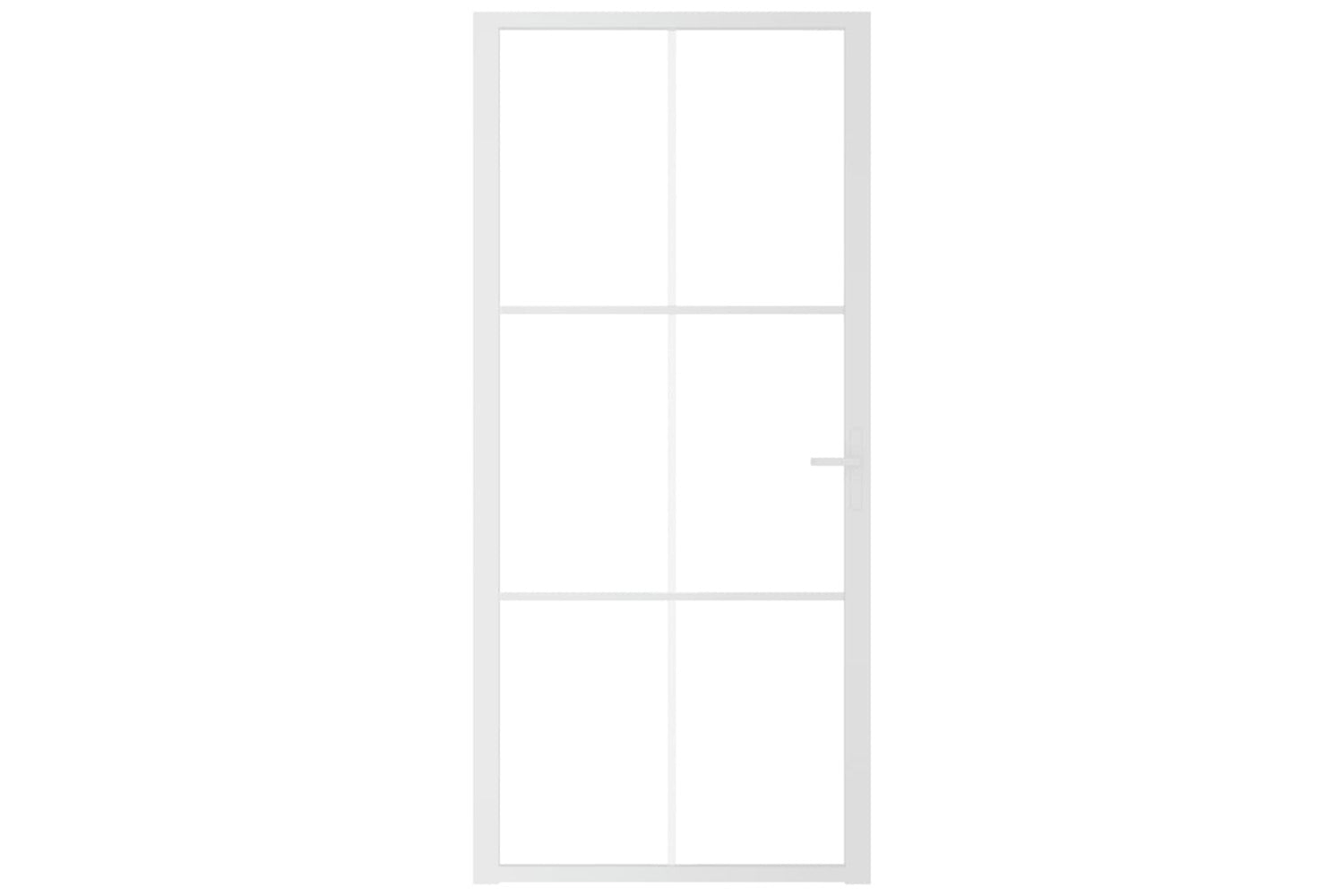 vidaXL 350574 Interior Door 93x201.5cm White Esg Glass And Aluminium-3