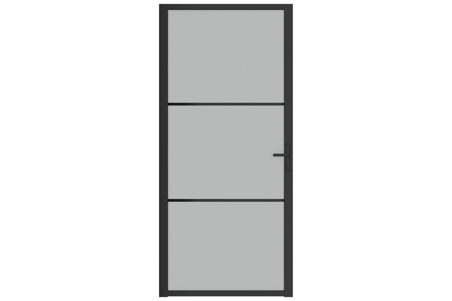 vidaXL 350554 Interior Door 93x201.5cm Black Matt Glass And Aluminium-2