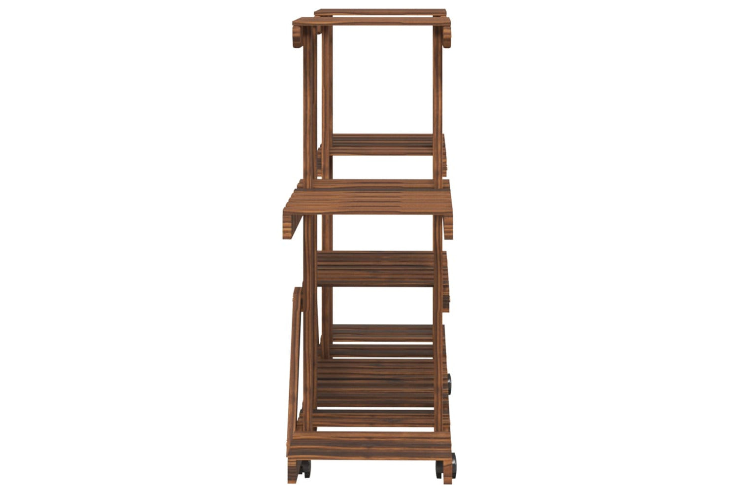 vidaXL 362855 Flower Stand With Wheels 110x25x78cm Solid Wood Fir-5