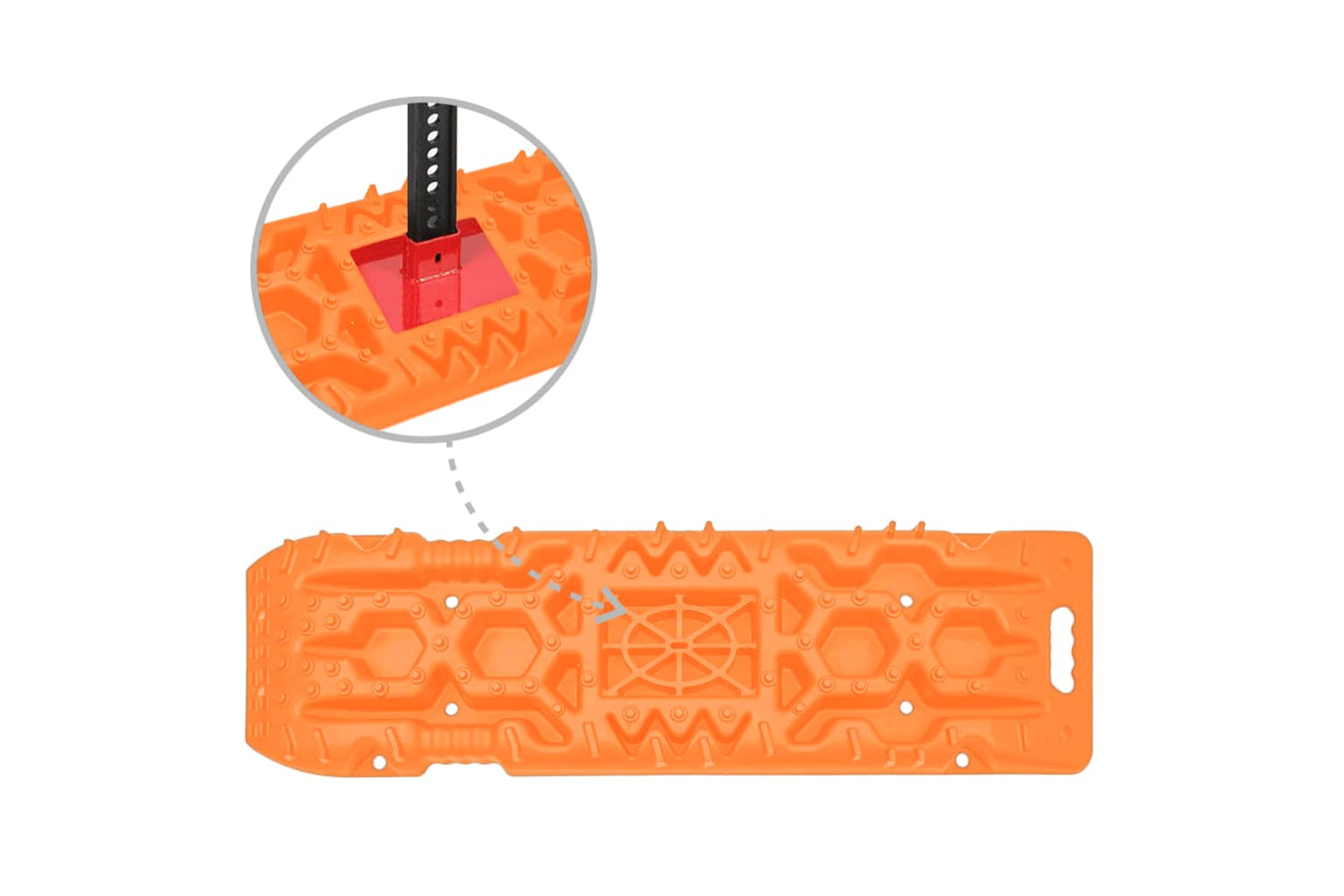 vidaXL 210772 Traction Boards 2 Pcs Orange 107x31x7cm Nylon-6