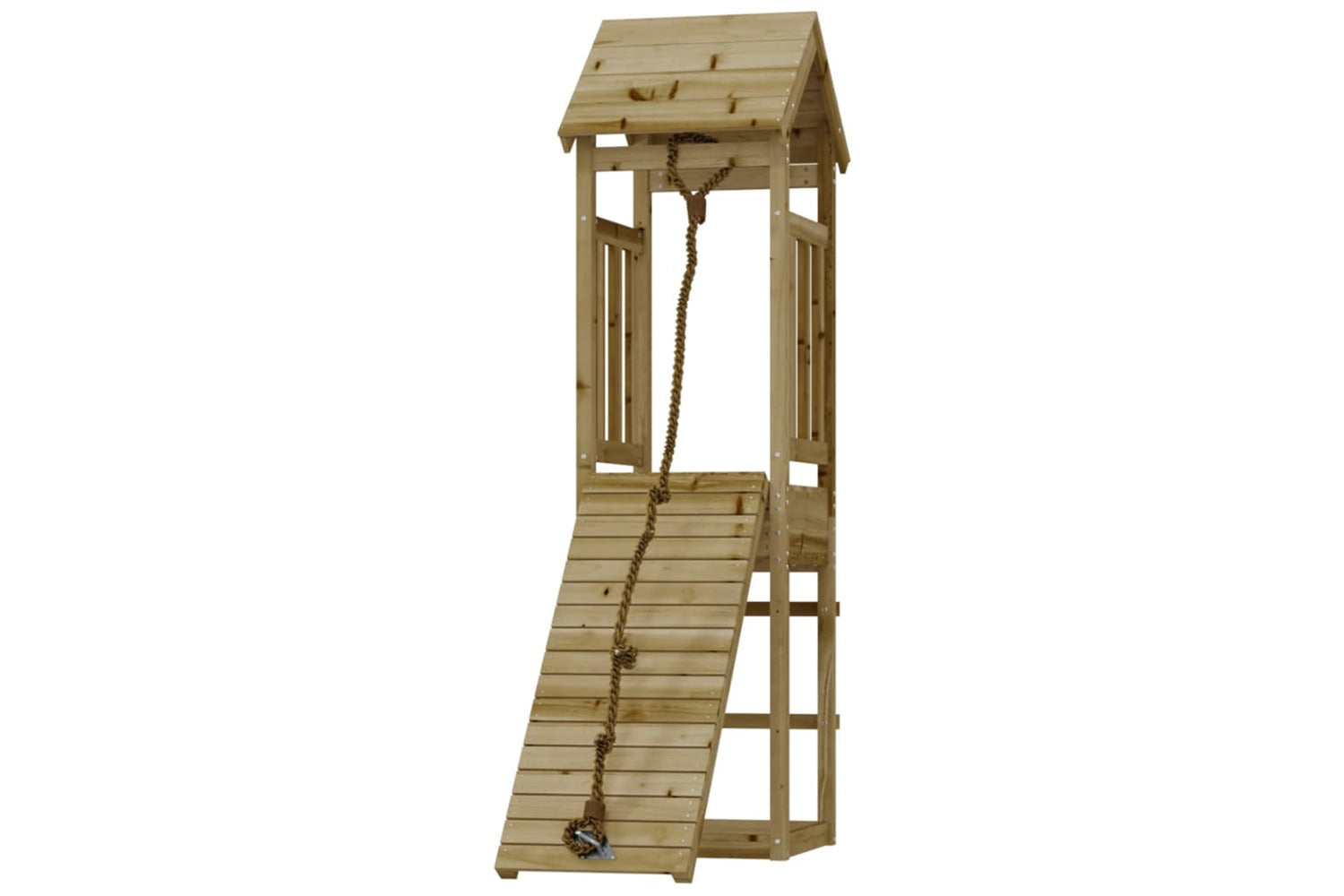 Vidaxl 3155812 Playhouse With Climbing Wall Impregnated Wood Pine-3