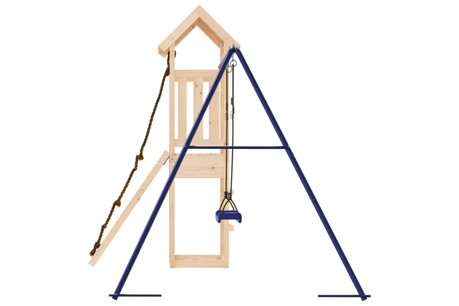 Vidaxl 3155813 Playhouse With Climbing Wall Swing Solid Wood Pine-6
