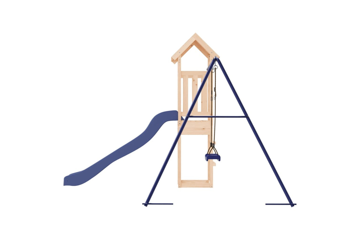 Vidaxl 3155819 Playhouse With Slide Swing Solid Wood Pine-6
