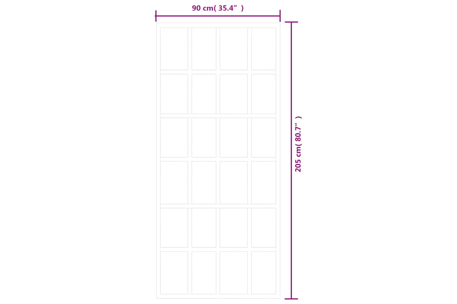 vidaXL 151021 Sliding Door Esg Glass And Aluminium 90x205cm Black-6