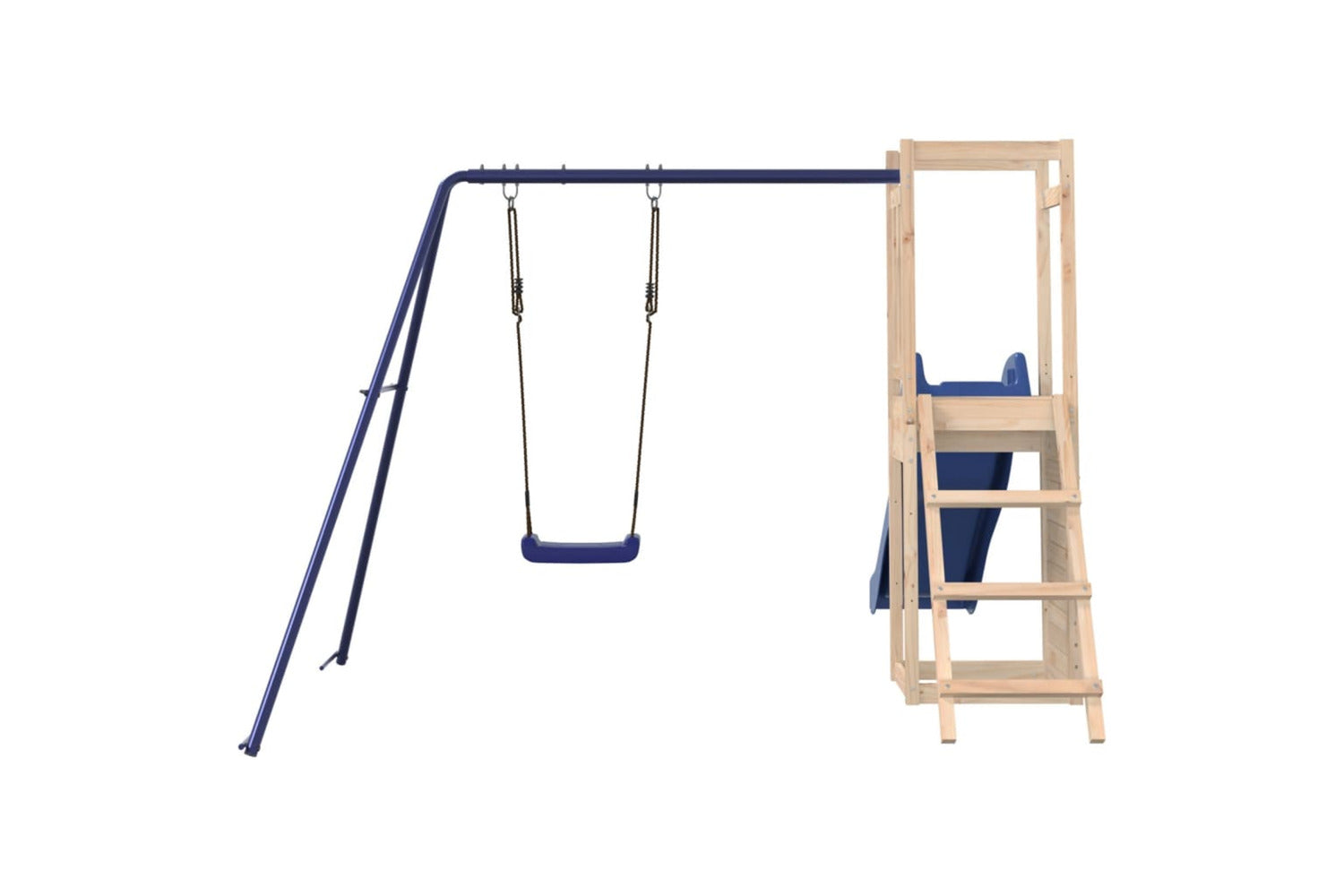 Vidaxl 3155924 Playhouse With Slide Swing Rockwall Solid Wood Pine-6