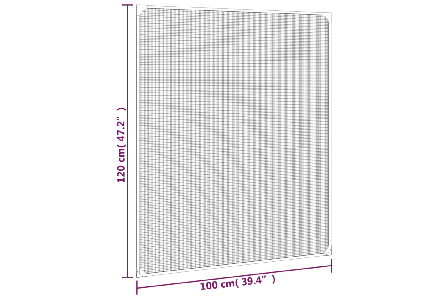vidaXL 153852 Magnetic Insect Screen For Windows Anthracite 100x120cm-7