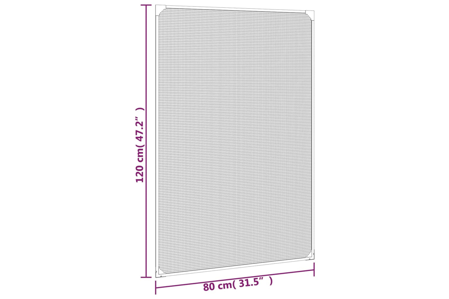 vidaXL 153849 Magnetic Insect Screen For Windows White 80x120cm-7