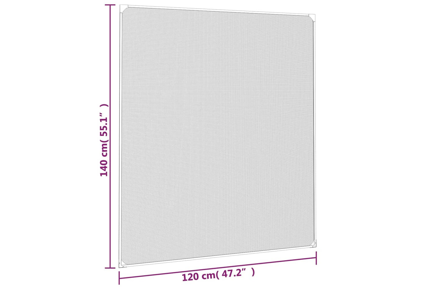 vidaXL 153853 Magnetic Insect Screen For Windows White 120x140cm-7