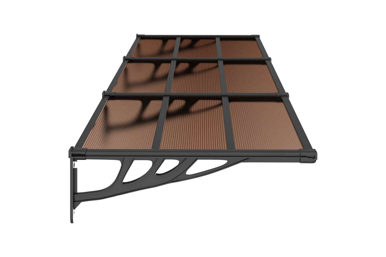 Vidaxl Door Canopy Black 297.5x90 Cm Polycarbonate-3