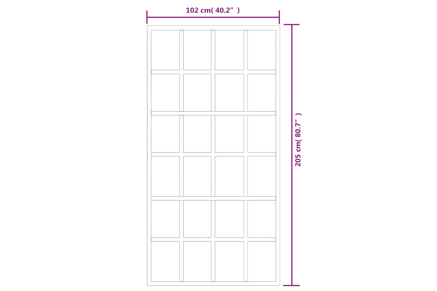 vidaXL 151022 Sliding Door Esg Glass And Aluminium 102x205cm Black-3