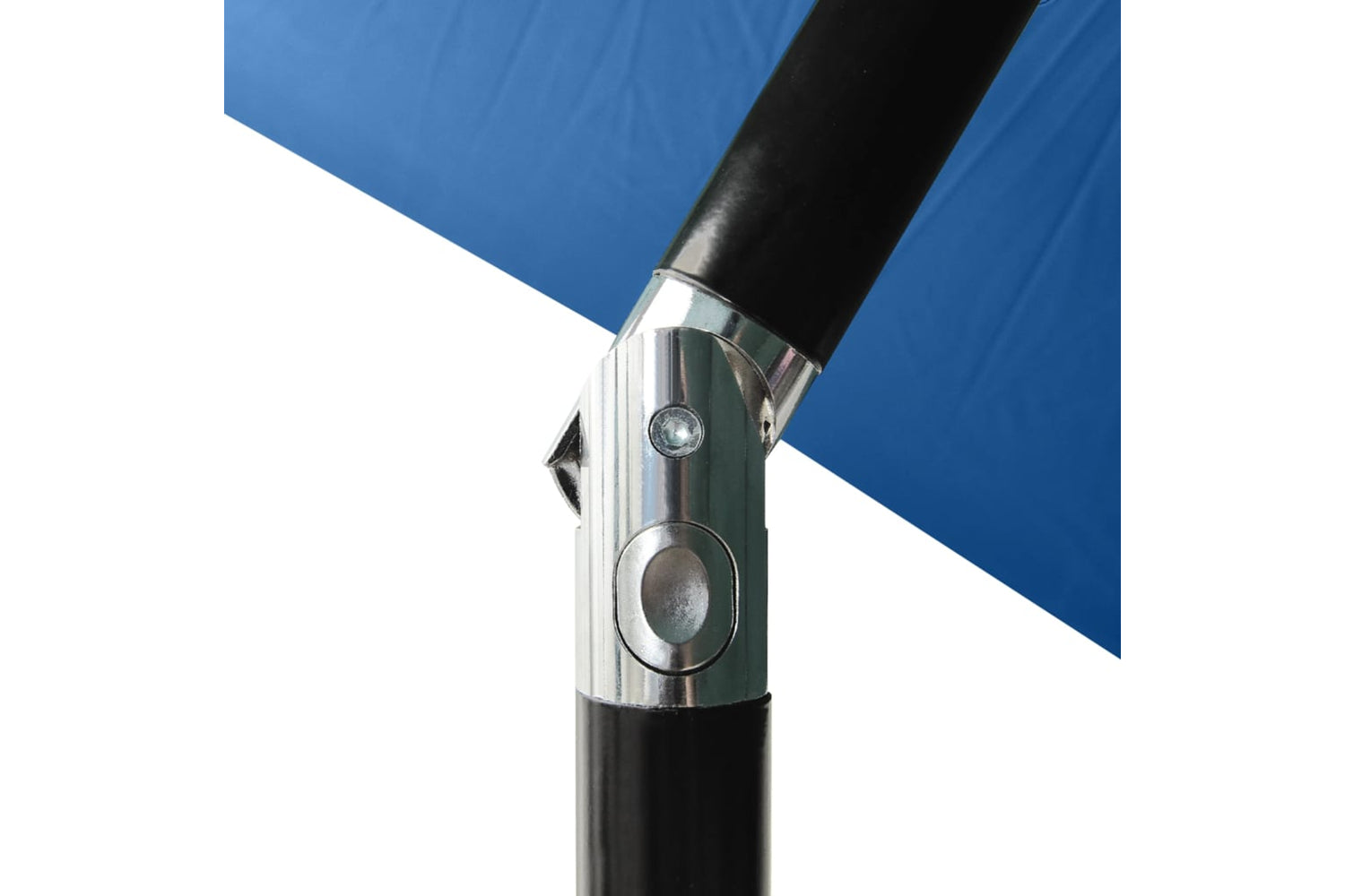 Vidaxl 313793 Parasol With Leds And Steel Pole Azure Blue 2x3 M-7