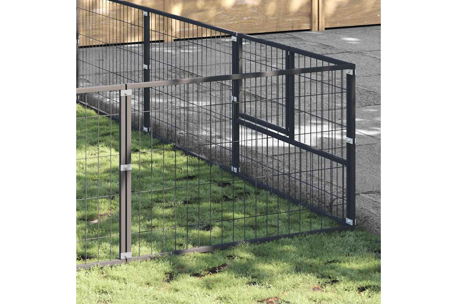 Vidaxl 3082170 Dog Kennel Black 42 M2 Steel-2