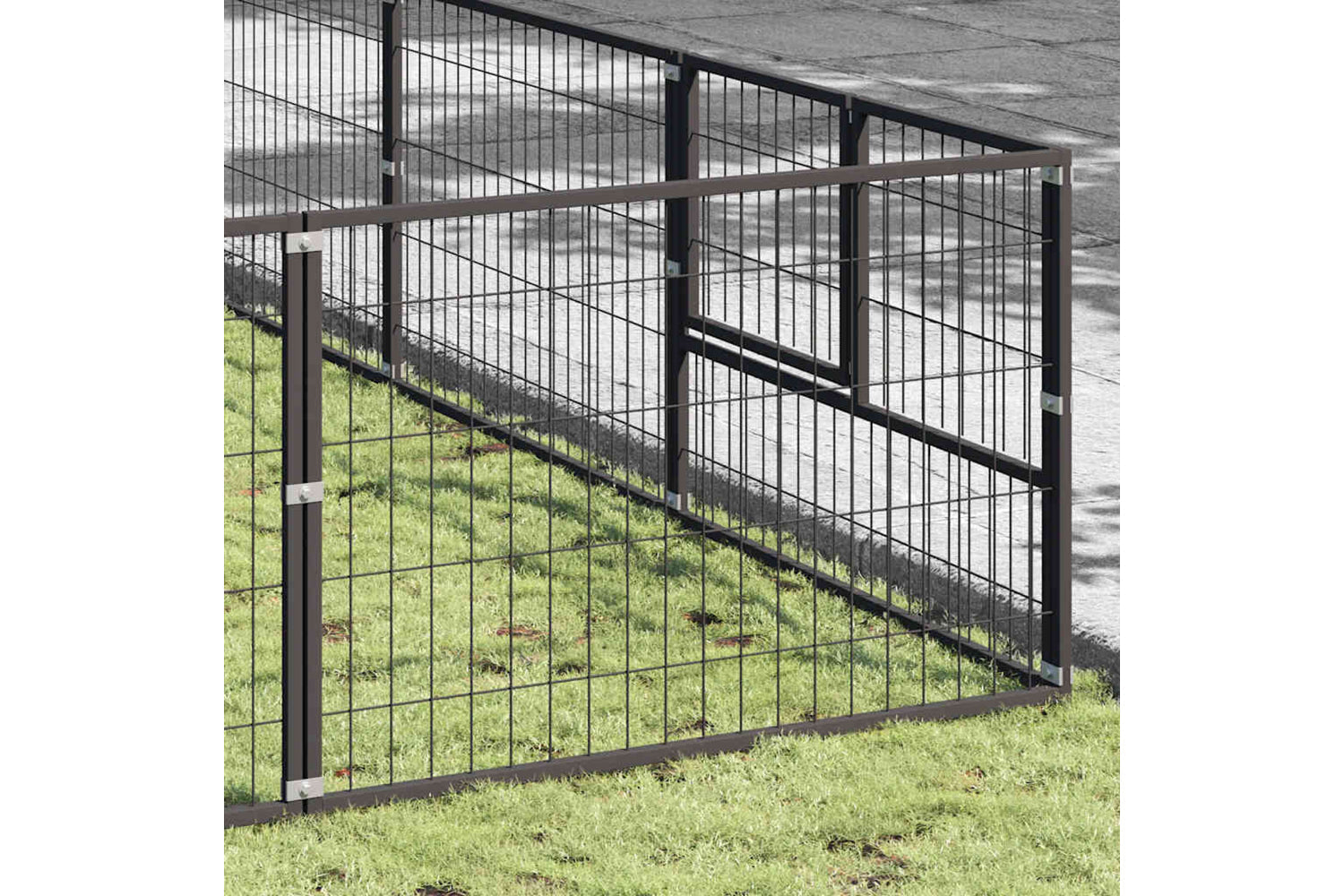 Vidaxl 3082180 Dog Kennel Black 56 M2 Steel-2