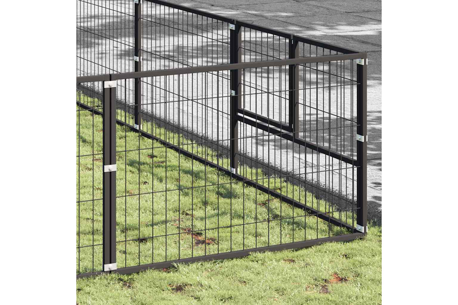 Vidaxl 3082193 Dog Kennel Black 81 M2 Steel-2