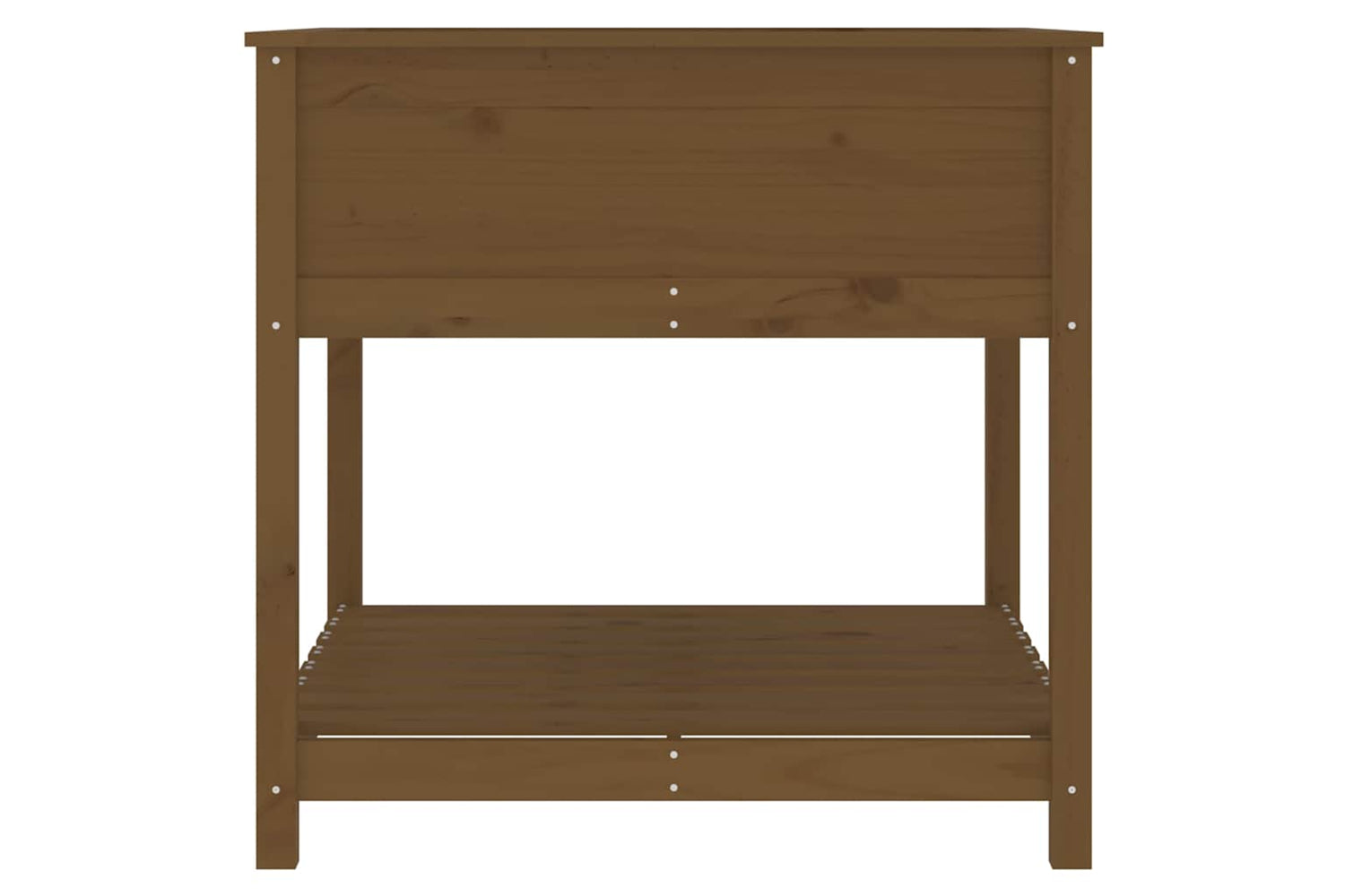 vidaXL 823797 Planter With Shelf Honey Brown 82.5x82.5x81cm Solid Wood Pine-5