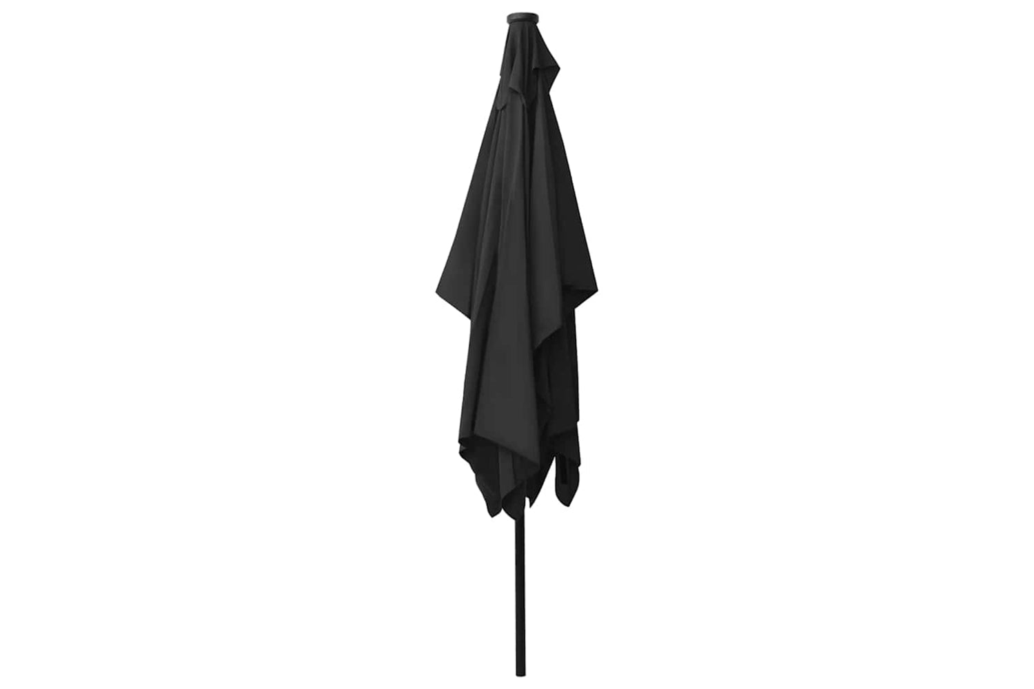 Vidaxl 313792 Parasol With Leds And Steel Pole Black 2x3 M-6
