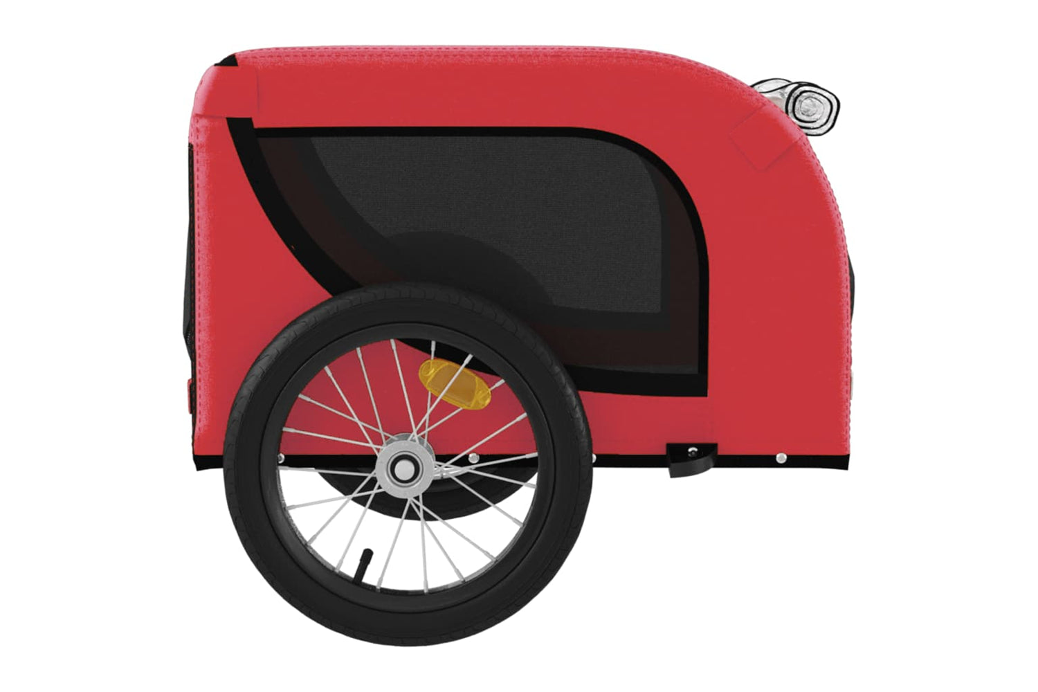 Vidaxl 93999 Pet Bike Trailer Red And Black Oxford Fabric And Iron-5