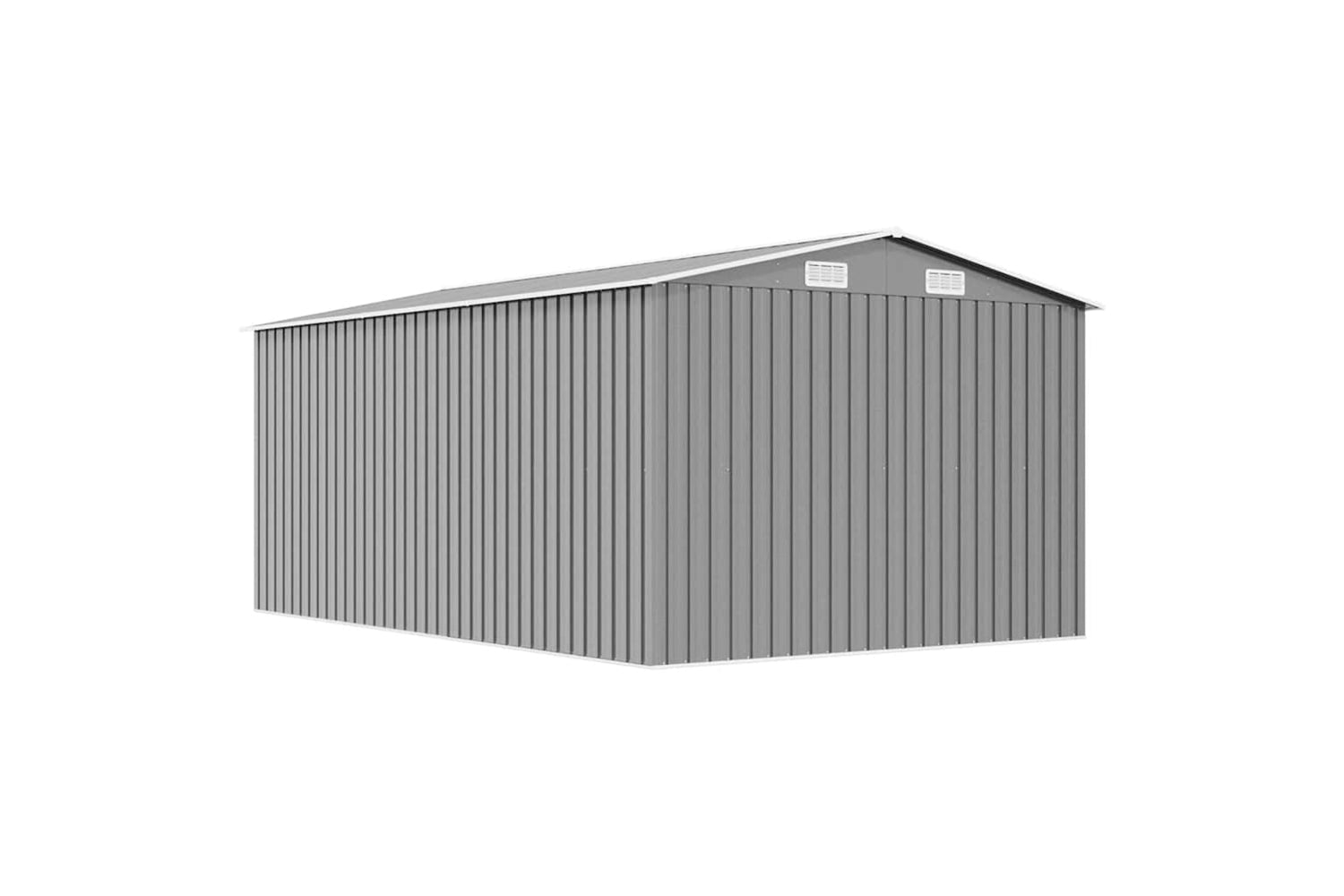 vidaXL 143345 Garden Shed 257x392x181cm Metal Grey-7