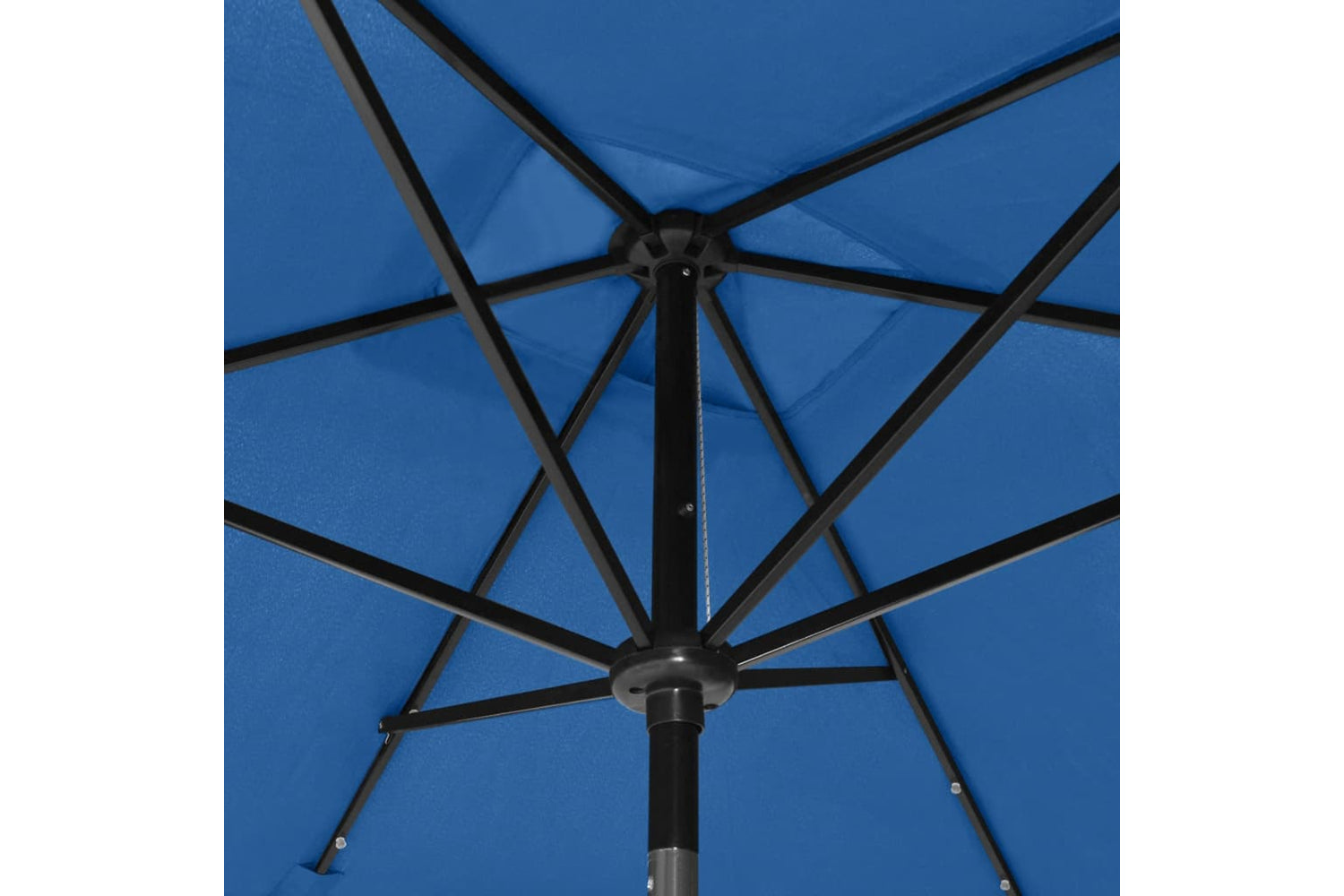 Vidaxl 313793 Parasol With Leds And Steel Pole Azure Blue 2x3 M-9