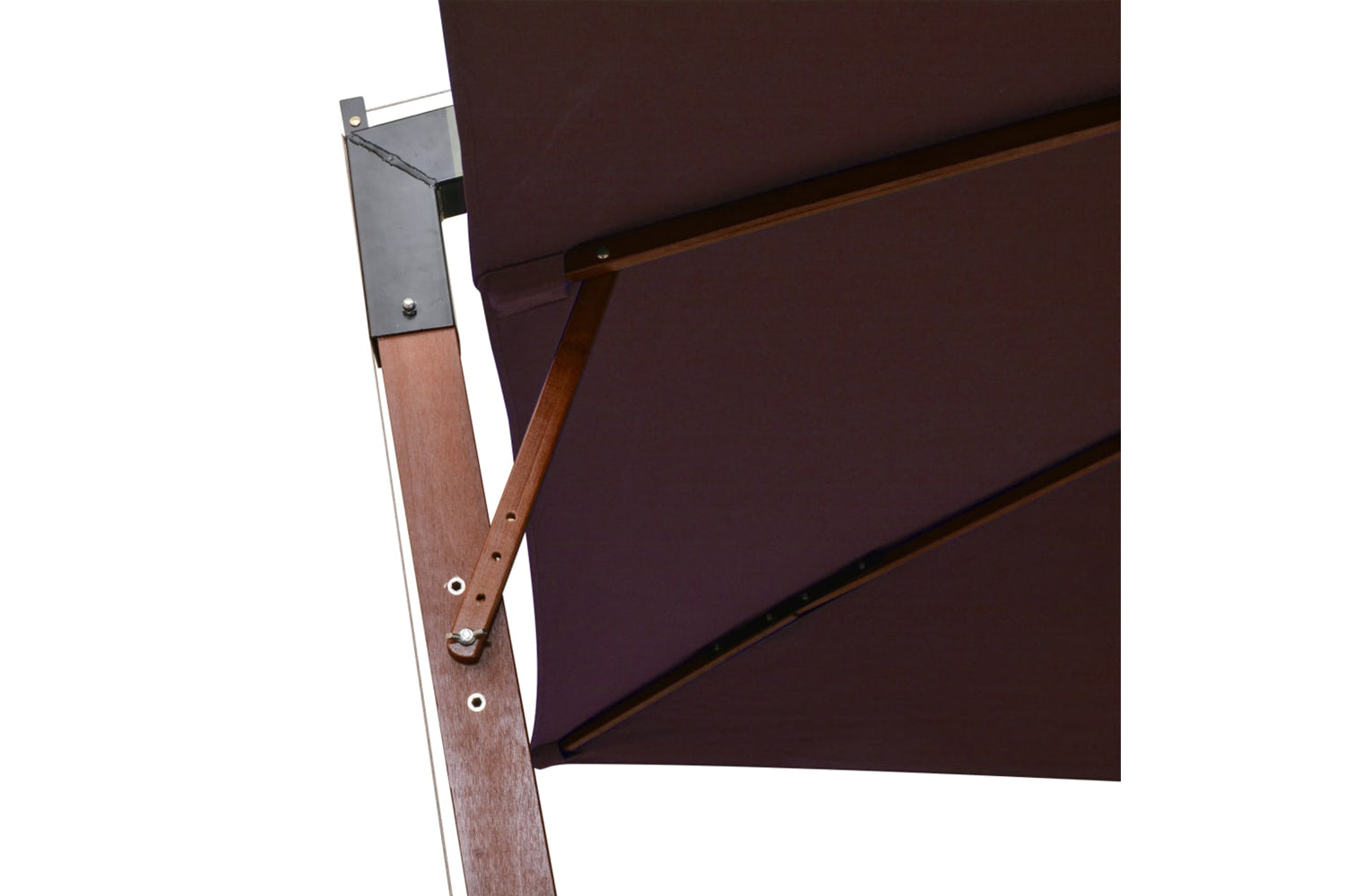 Vidaxl 313776 Hanging Parasol With Pole Bordeaux Red 3x3 M Solid Fir Wood-5